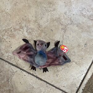 Ty Bat Plush with Gray and Black Wings